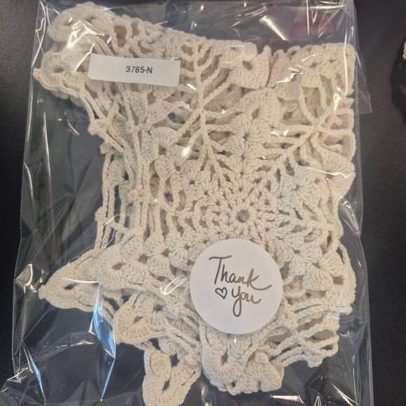 Doily, Vintage Cream Cotton 12.5" - Picture 5 of 6